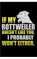 If my Rottweiler Doesn't Like You I Probably Won't Either