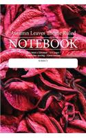 Autumn Leaves Theme Ruled Notebook
