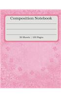 Composition Notebook: Bubblegum Pink Paisley Design Composition Book - 100 Sheets (200 Pages)