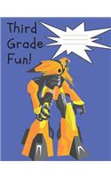 Third Grade Fun Robot Composition Notebook