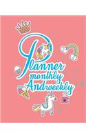 Planner monthly and weekly