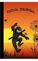 Ninja Journal: Orange Sunset Cover Diary & Writing Notebook Daily Diaries for Journalists & Writers Use for Note Taking Write about Your Life & Interests