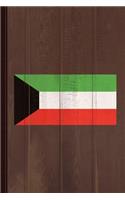 Kuwait Flag Journal Notebook: Blank Lined Ruled for Writing 6x9 110 Pages