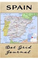 Spain Dot Grid Journal: Softcover Travel Journal, Notebook and Planner for Travelers, Spain Map Cover