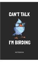 Can't Talk I'm Birding Notebook