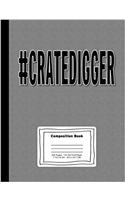 #cratedigger Blank Composition Notebook, 1/4 Dot Grid Journal Paper