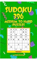 Sudoku: 396 Medium to Hard Puzzles(1 396 Sudoku 9x9 Puzzles: Medium, Hard)