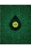 Monogram Basketball Sketchbook: Blank Art Pad Notebook Journal(52 Monogram Chartreuse 150 Sketch)