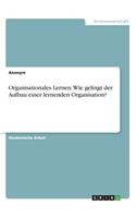 Organisationales Lernen. Wie gelingt der Aufbau einer lernenden Organisation?