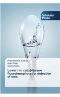 Lower rim calix[4]arene fluoroionophore for detection of ions