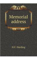 Memorial Address