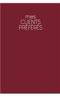 Mes clients préférés: Carnet à compléter pour l'enregistrement des conversations avec les (nouveaux) clients - Motif: Rouge