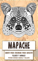 Libros para colorear para adultos - Patrones increíbles Mandala y relajante - Pájaros y animales - Mapache