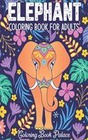Elephant Coloring Book for Adults