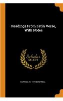 Readings From Latin Verse, With Notes