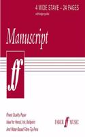 24-page A5 Manuscript Book, 4-stave wide-spaced
