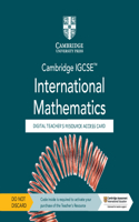 Cambridge Igcse(tm) International Mathematics Digital Teacher's Resource - Individual User Licence Access Card (5 Years' Access)