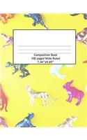 Composition Book Wide Ruled 100 Pages (7.44 x 9.69): Notebook for Boys or Girls, Perfect for Back to School