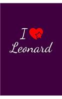 I love Leonard: Notebook / Journal / Diary - 6 x 9 inches (15,24 x 22,86 cm), 150 pages. For everyone who's in love with Leonard.