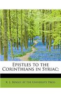 Epistles to the Corinthians in Syriac;