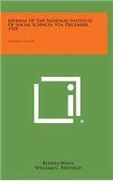 Journal of the National Institute of Social Sciences, V14, December, 1929