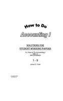 How to Do Accounting I Solutions for Chapter 1 - 9