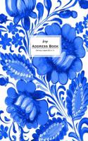 Large Address Book - Office/Desk 8.5 X 11: Blue Floral