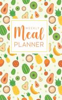 Weekly Meal Planner: 52 Week Food Planner Notebook, Diary, Log for Meal Planning with Grocery Shopping List - Colorful Fruits Pattern