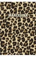 Marcelina: Personalized Notebook - Leopard Print Notebook (Animal Pattern). Blank College Ruled (Lined) Journal for Notes, Journaling, Diary Writing. Wildlife 