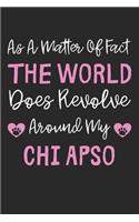 As A Matter Of Fact The World Does Revolve Around My Chi Apso: Lined Journal, 120 Pages, 6 x 9, Chi Apso Dog Gift Idea, Black Matte Finish (As A Matter Of Fact The World Does Revolve Around My Chi Apso Journal)
