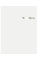 Sketchbook: Unlined Notebook for Drawing, Doodling, Sketching or Writing - Letter Size (8.5" x 11"), 120 Pages - Premium White Minimalist Cover vol. 3