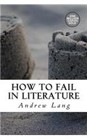 How to Fail in Literature