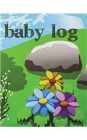 Baby Log: Nanny Log, Parents or Day Care Provider Can Track Daily Feeding, Diaper Changes - Sleep Time - Emergency Contacts - Cute Yard