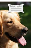 The Cute Notebook: 120 Page Lined Composition Notebook - Golden Retriever Style (6 X 9)