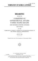 Nomination of Daniel R. Levinson