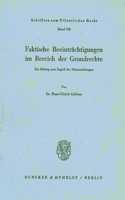 Faktische Beeintrachtigungen Im Bereich Der Grundrechte