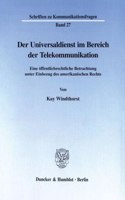 Der Universaldienst Im Bereich Der Telekommunikation