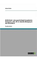 Bildlichkeit - eine geschichtsphilosophische Kategorie, oder
