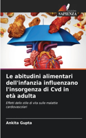 abitudini alimentari dell'infanzia influenzano l'insorgenza di Cvd in età adulta