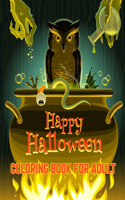Happy Halloween Coloring Book For Adult