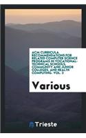 ACM Curricula Recommendations for Related Computer Science Programs in Vocational-Technical Schools, Community and Junior Colleges, and Health Computing