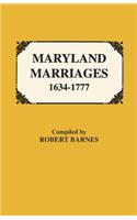 Maryland Marriages 1634-1777