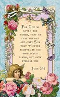 For God So Loved The World, That He Gave His One And Only Son: John 3:16 Sermon Notebook, Christian Prayer Journal, 6 x 9 Church Service Organizer, Inspirational Scripture Gratitude Book