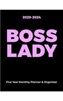 2020-2024 BOSS LADY Five Year Monthly Planner & Organizer