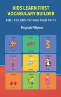 Kids Learn First Vocabulary Builder FULL COLORS Cartoons Flash Cards English Filipino