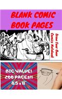 Blank Comic Book Pages Draw Your Own Notebook Big Value 200 Pages
