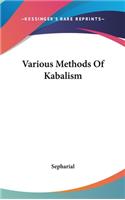 Various Methods Of Kabalism: (English)
