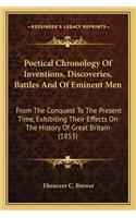 Poetical Chronology Of Inventions, Discoveries, Battles And Of Eminent Men