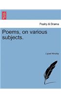 Poems, on Various Subjects.