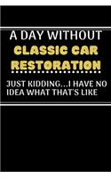 A DAY WITHOUTClassic Car Restoration JUST KIDDING...I HAVE NO